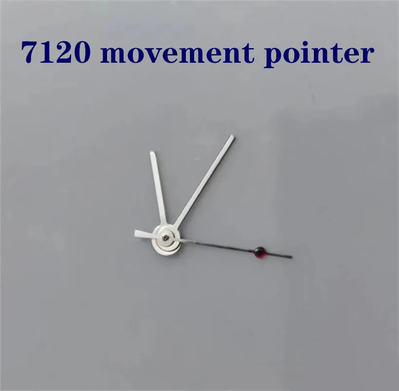 Les accessoires de montre conviennent au mouvement 7120, aiguille, heure, Minute, seconde, trois aiguilles, pièce de pointeur de mouvement 7120