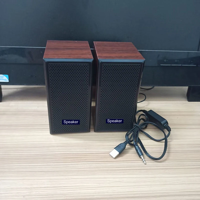 2.1 Subwoofer Universal Left /Right Small Speaker USB Power 3.5mm Plug Auxiliary Box A Pair Of DIY Modification Active
