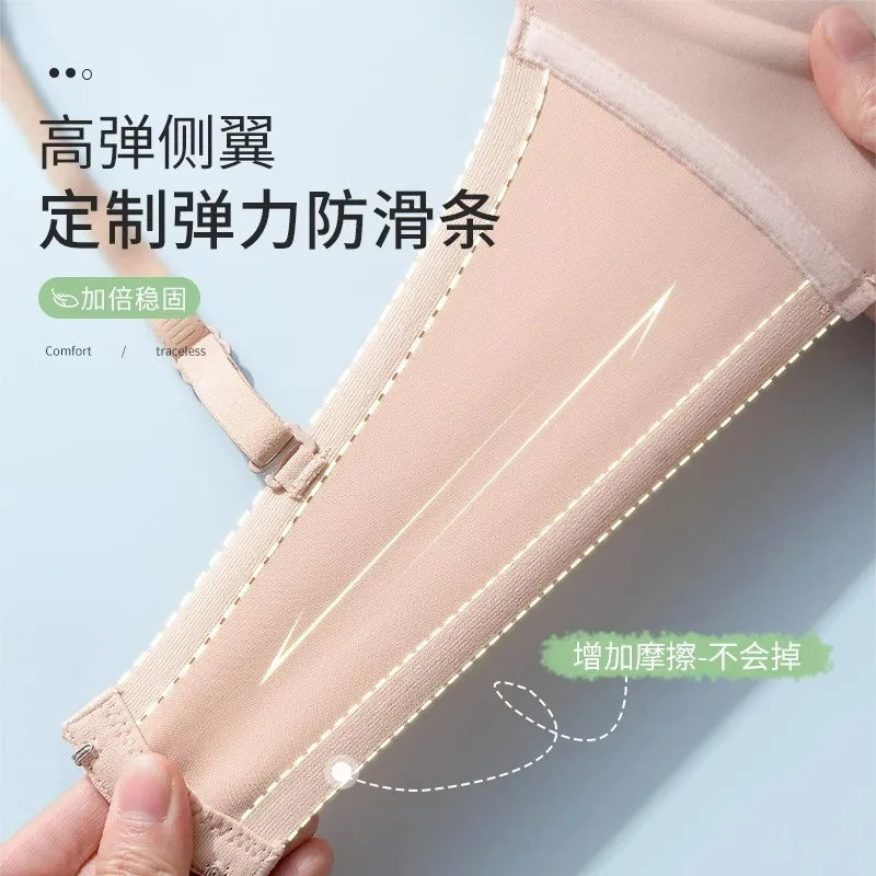 Нижнее белье из нержавеющей стали, женский тонкий бюстгальтер, цельная красивая спина, небольшая сборка груди и предотвращение провисания, без стальных колец, si