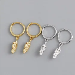 VENTFILLE 925 Sterling Silver Hot Sale Korean Feather Earrings Simple Temperament Exquisite Hot Semale Sexy Jewelry Gift
