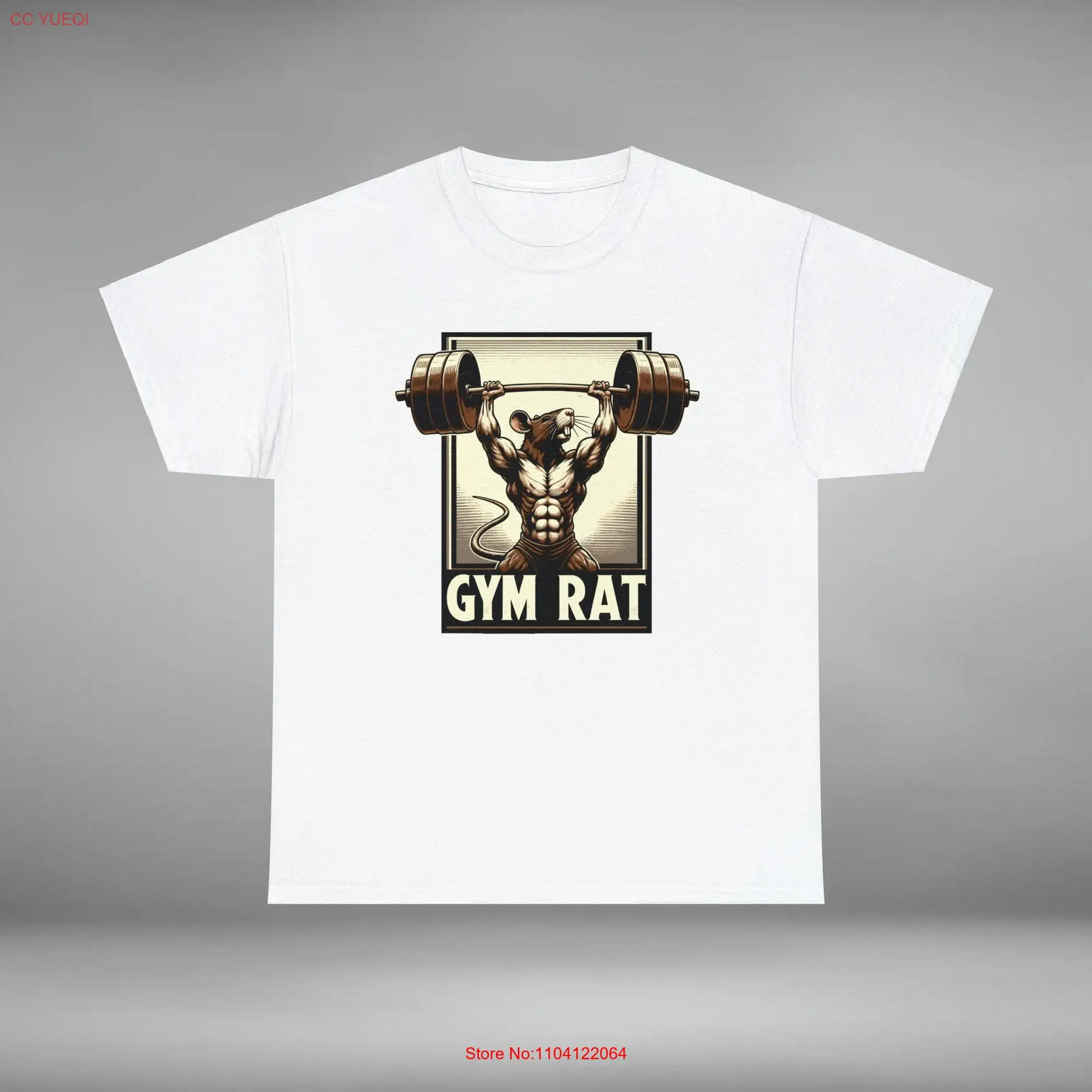 Gym Rat Zwaar Katoenen T-Shirt Lange Of Korte Mouwen