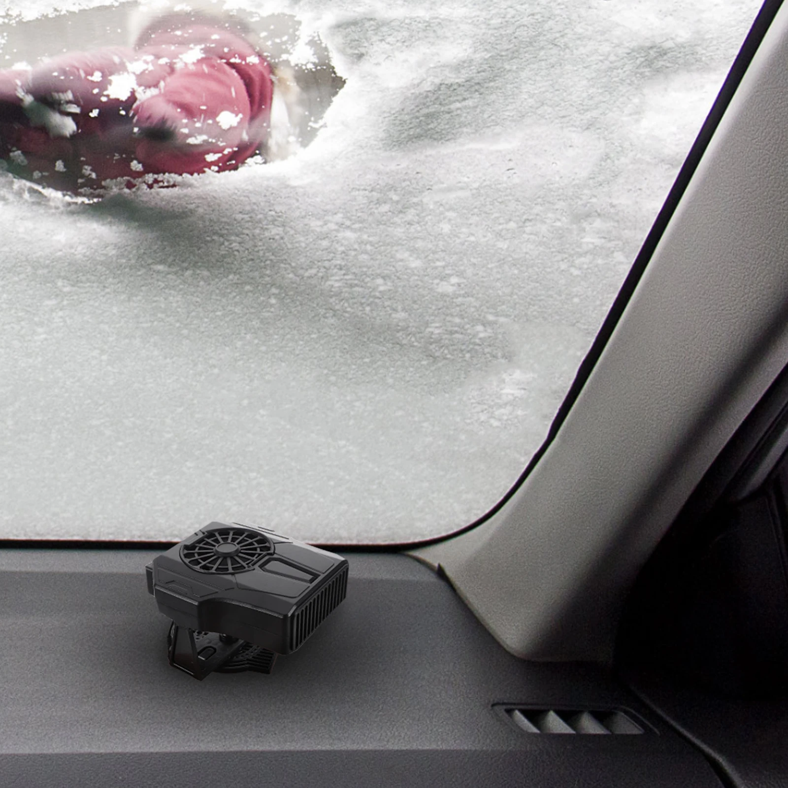 

12V 120W Car Defogger Portable Heater Metal Abs Winter Driving Defrosting And Defogging Vehicle Heaters