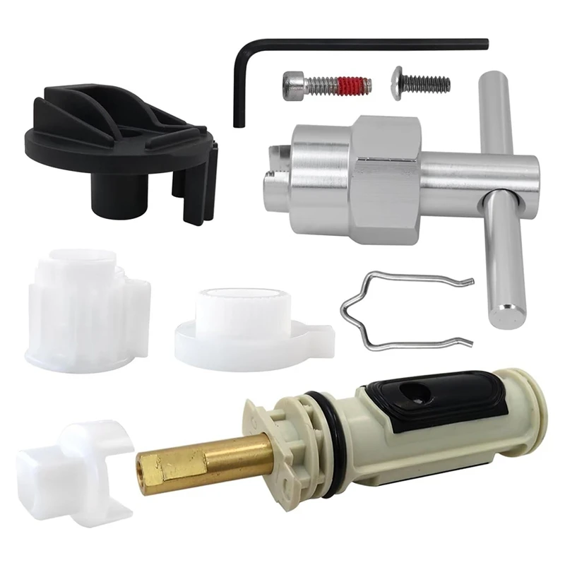 ABJI-Cartuccia di ricambio per 1 222 con strumento di rimozione 104421   e kit adattatore maniglia 116653   Per sistema doccia - Protezione antiscottatura
