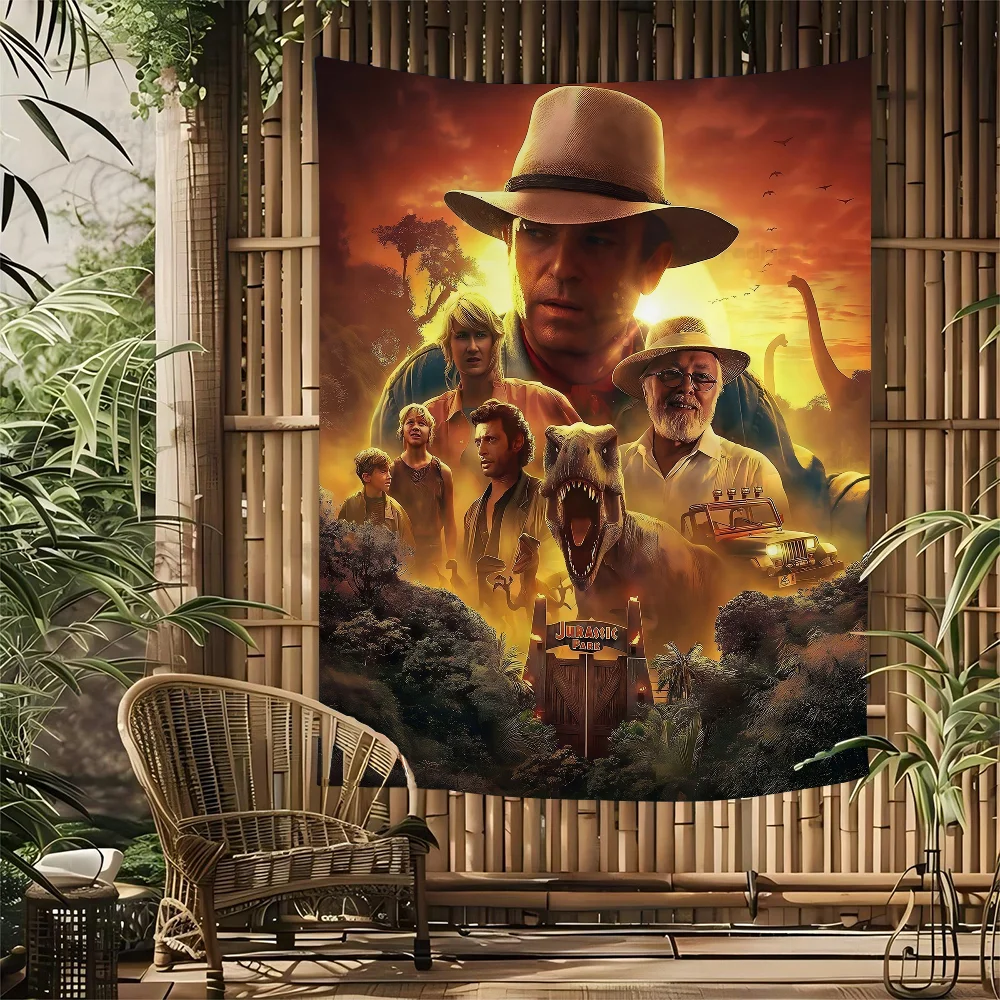 

Jurassic Park Movie Tapestry Art Printing Art Science Fiction Room Home Decor Wall Art Decor