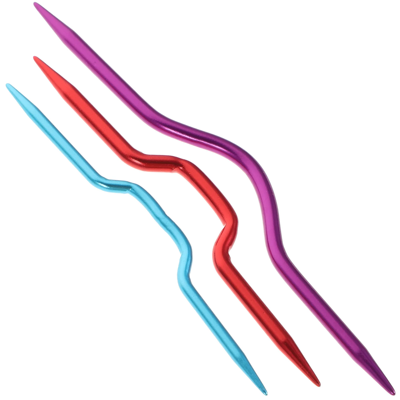 مجموعة أدوات حياكة السترة مكونة من 3 قطع، إبر كابل ممتازة، حامل غرزة ملتوية، تصميم مدمج لسهولة الاستخدام #4