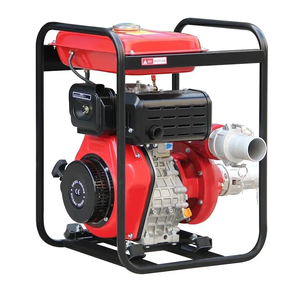 

Nick 3 inch high pressure cast iron recoil start diesel engine 10hp water pump