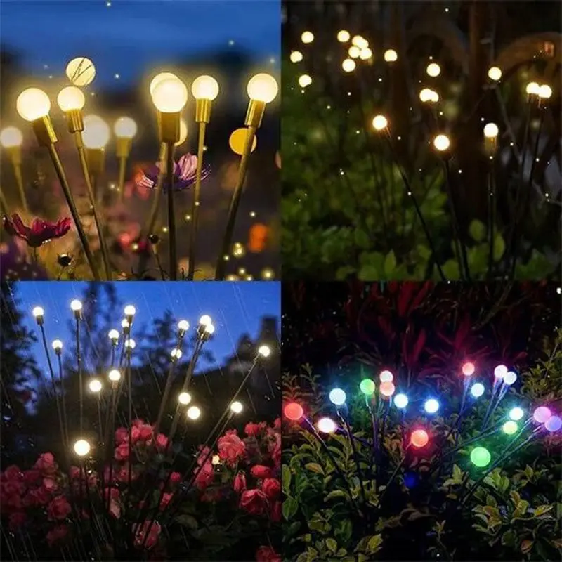 

Solar Garden Lights Firefly Lights Solar Outdoor Waterproof Solar Powered High Flexibility Swaying Landscape Lawn