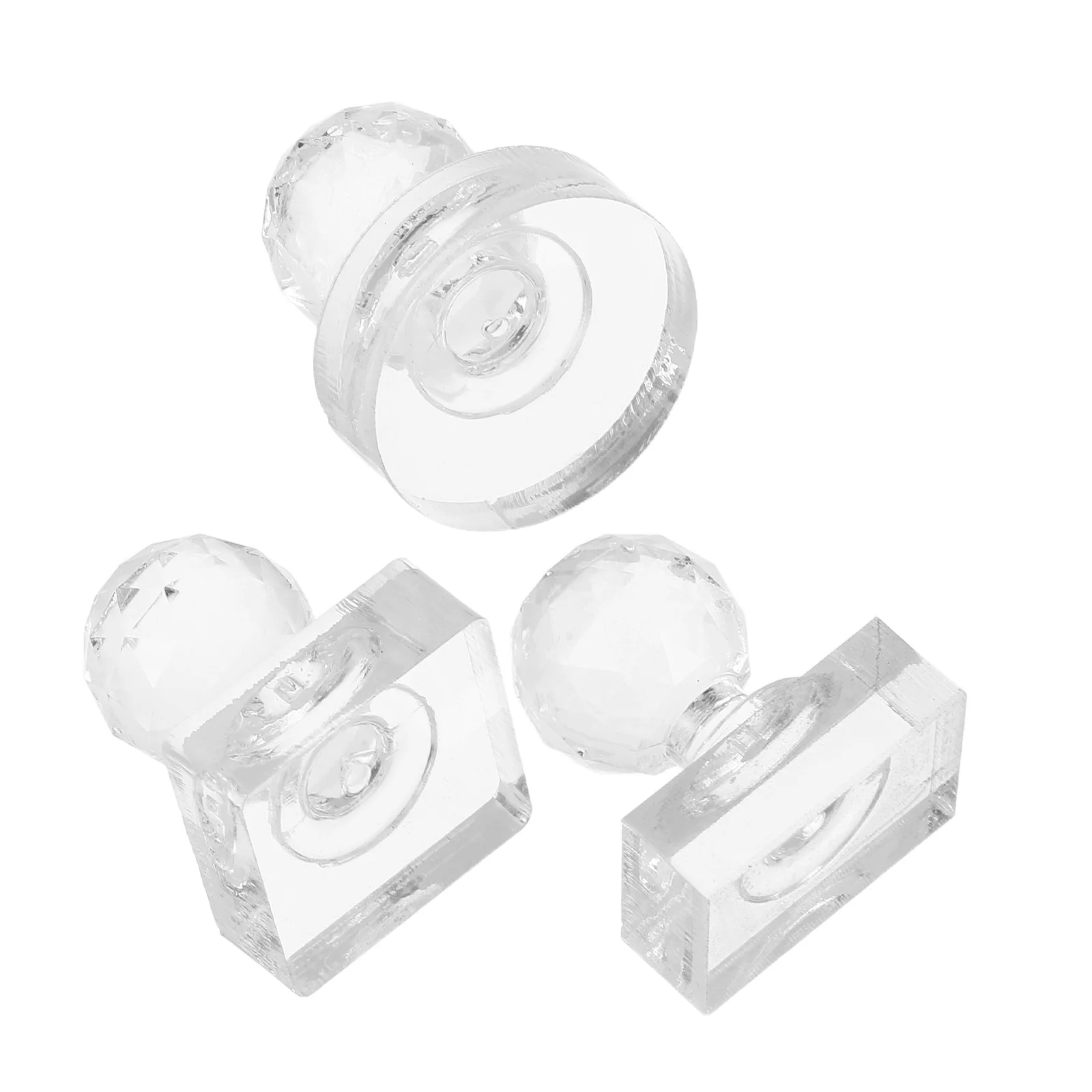 3 قطع أداة ضغط إصلاح المكياج مع أشكال قالب متعددة مستطيلة مربعة مستديرة لظلال العيون وأحمر الخدود ومسحوق محمول