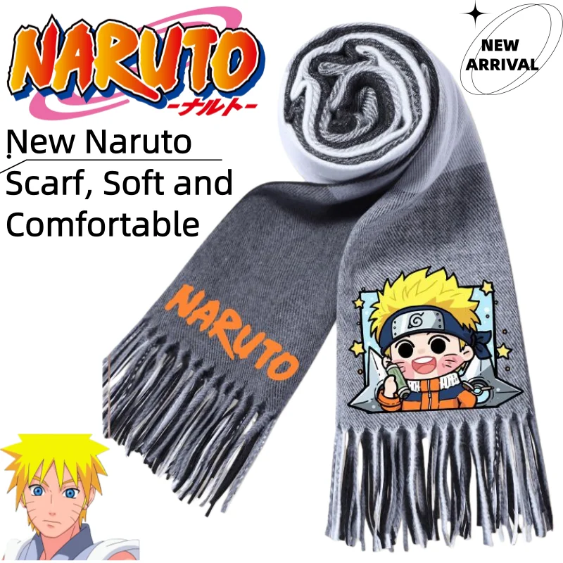 

Наруто Узумаки и Саске Учиха аниме товары персонажи мультфильмов стильный теплый шарф на шею уличный морозостойкий шарф подарок