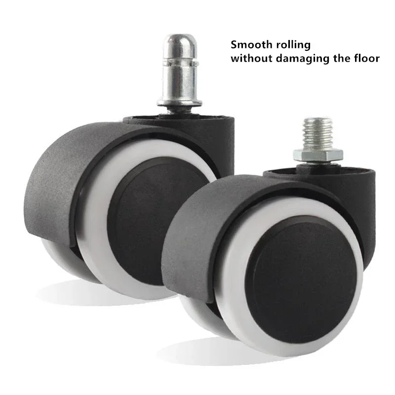 5 Pcs Circlip/Screw 10/11mm Casters 2'' Computer Chairs Swivel Universal Office Chair Pulleys Esports