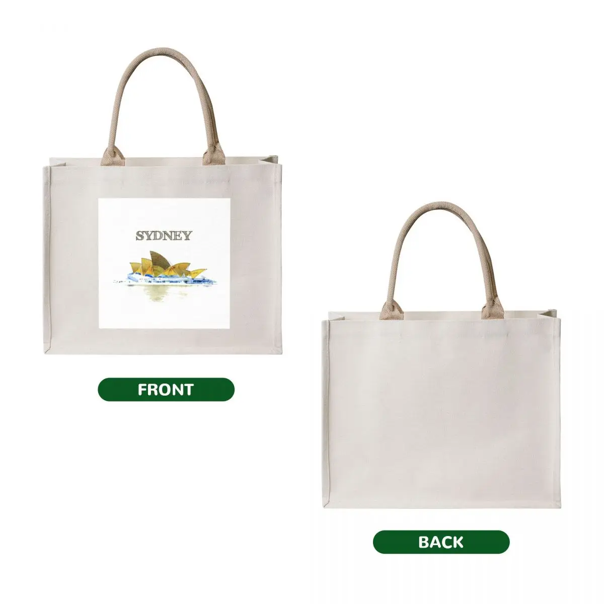 Sydney Opera House - Black ink Tote Bag female bag foldable reusable bag Women's cute pouch