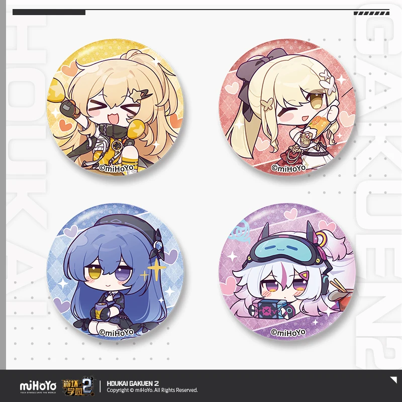 in Presale Honkai Impact 2 Official Merch miHoYo Original character theme Series Q-version badge set cosplay Fan Gift Karin