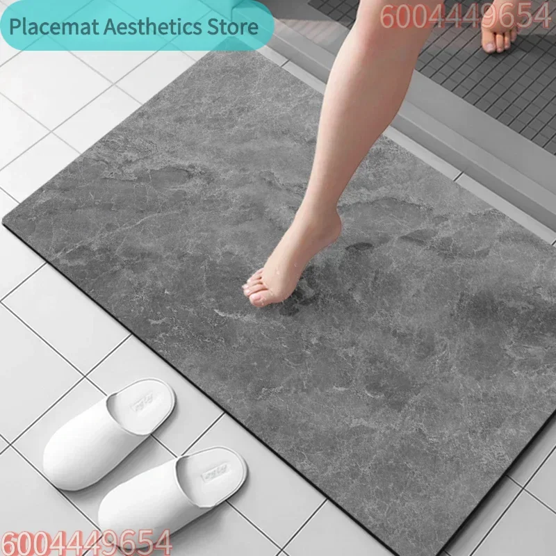 Diatomite Mat Super Absorbent Bathroom Mat Non-slip Bath Rug Shower Room Entrance Doormat Toilet Foot Mat Bathroom Carpet