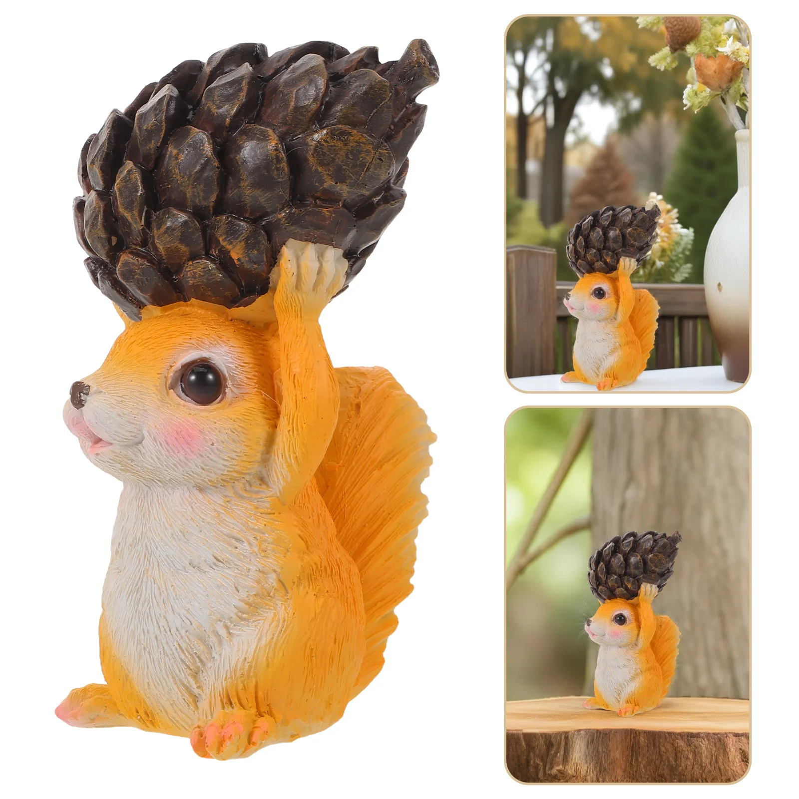 

Resin Squirrel Garden Ornament Charming Miniature Statue for Outdoor Yard Patio Lawn Decor Animal Sculpture Garden Decoration