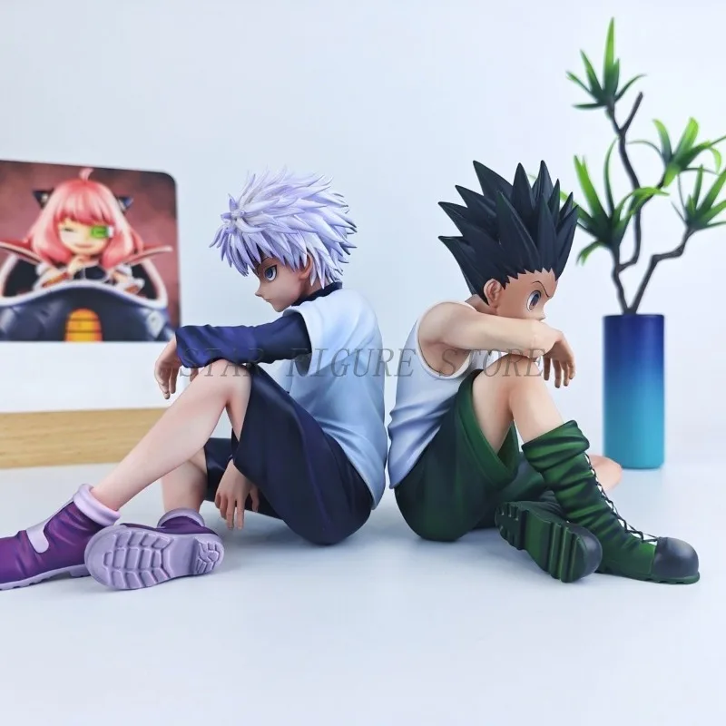 PG Hunter×Hunter Action Figure GON Killua Zoldyck Figurine Noodle Stopper 10cm Model Toys Anime Figure Statue Collection Gifts