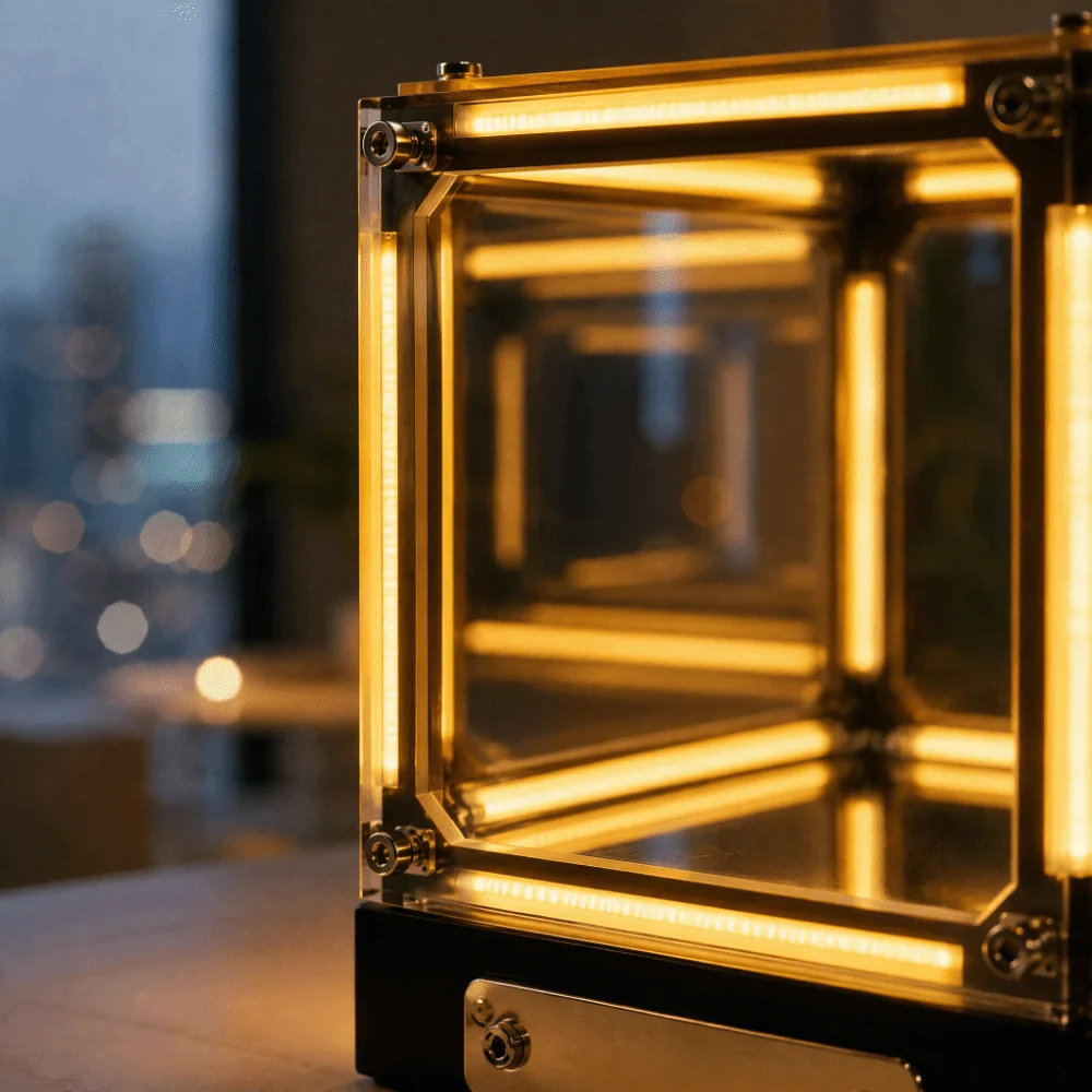 USB Charging Atmosphere Lamp Delicate Craftsmanship Infinite Mirror Effect Night Light Soft Light Four-dimensional figurine