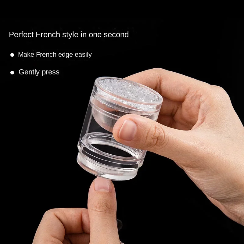 1pc Silicone Nail Art Stamps Variable Pattern Size Transparent Silicone Fingertip Printing French Nail Seal Stamper Scraper Tool