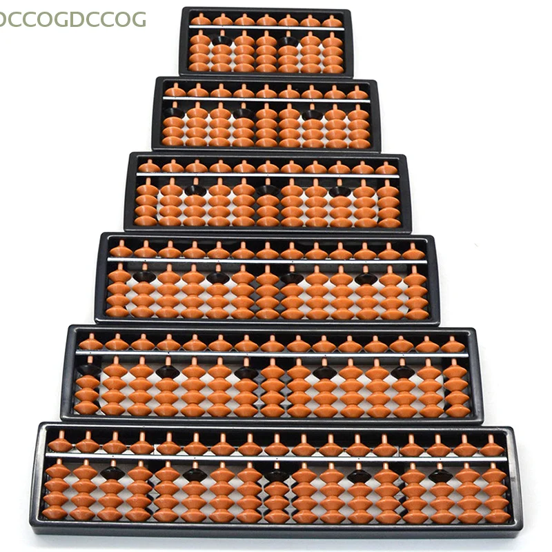 

7/9/11/13/15/17 Digit Rods Standard Abacus Brown Bead Soroban Calculator Counting Tool Mathematics Beginners Caculating Toys