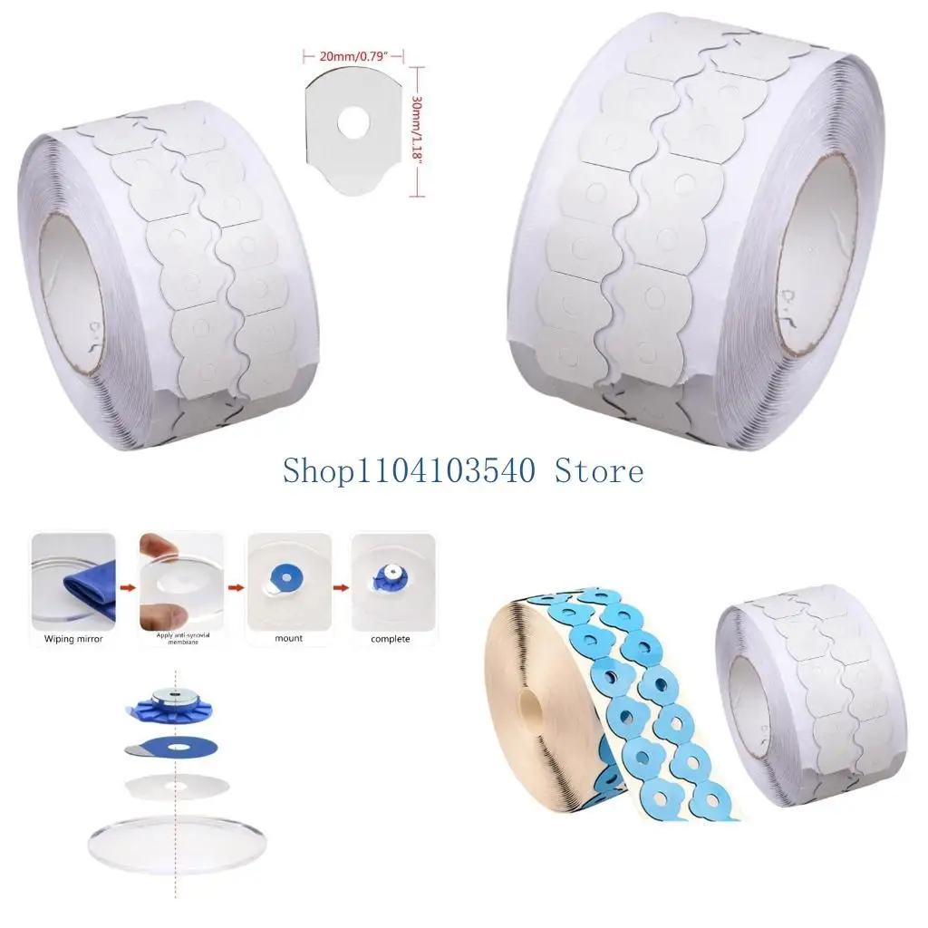 

02DC 1000pcs Eyeglasses Lens Processing Anti Slip Double-Sided Adhesive Sticker Tape