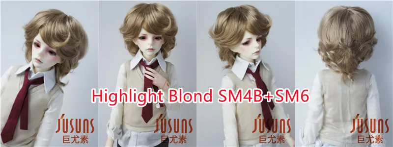 Doll Wigs JD075 1/6 1/8 1/4 1/3 Short Boyish Cupid Curls Synthetic Mohair BJD Wigs 5-6' 6-7' 7-8' 8-9' OB11 YOSD Doll Hair