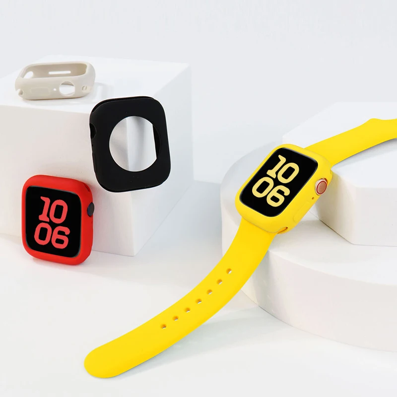 Silikonhülle für Apple Watch 11 46 mm 42 mm/38/40/44/41/45 mm Zubehör Stoßstangenschutzabdeckung iWatch Serie 10 9 8 7 6 5 4 3 SE