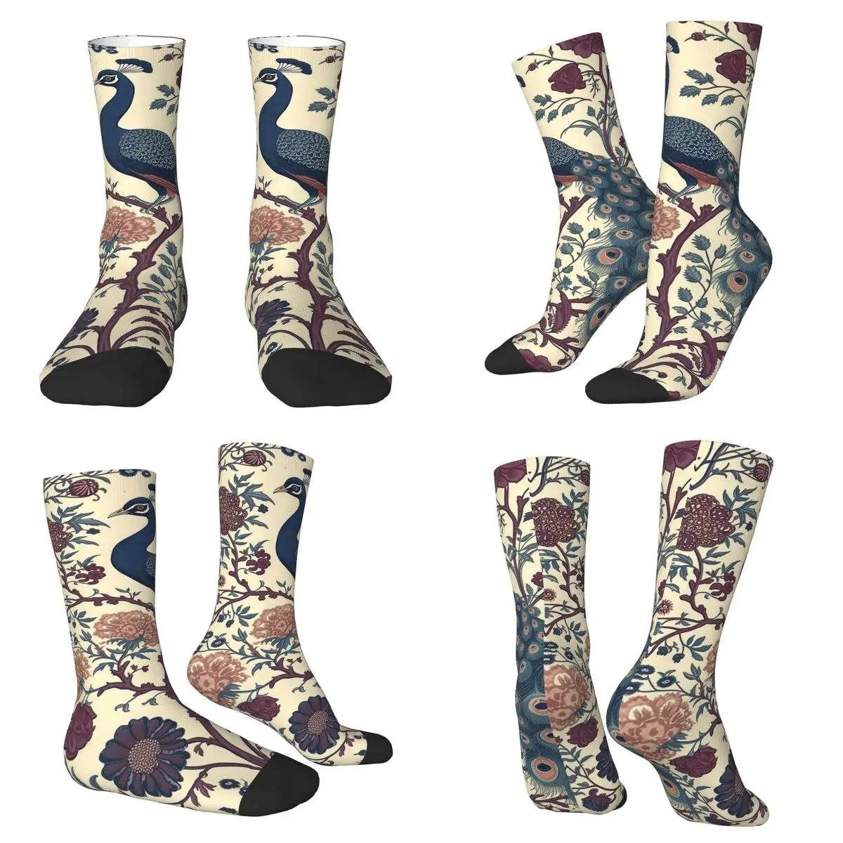 

Classic Peacock Socks Harajuku Sweat Absorbing Stockings All Season Long Socks Accessories for Man's Woman's Birthday Present