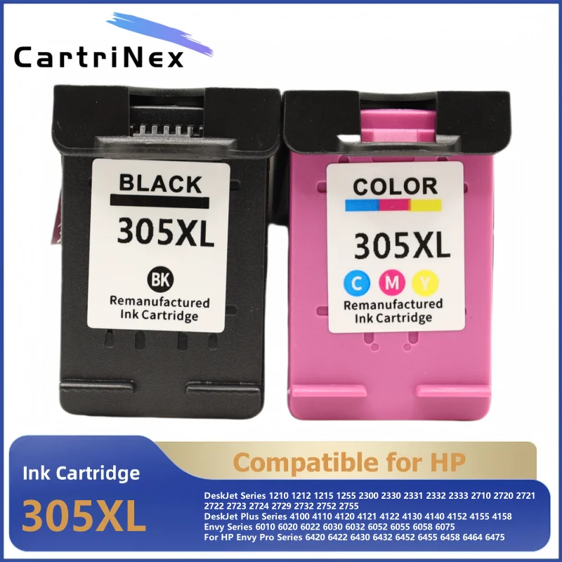 

Совместим с чернильным картриджем HP 305XL 305 XL DeskJet 2710 2730 2720 4110 4120 4130 4134 2320 Envy 6020 6022 6030 6032 принтера