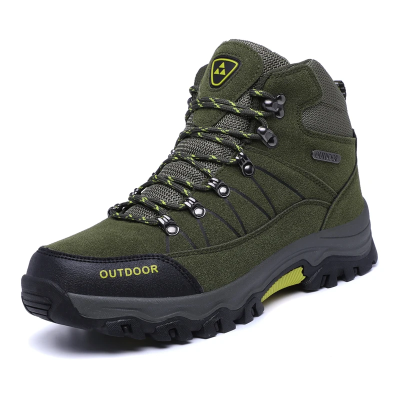 Autumn  winter high top men's shoes outdoor hiking shoes non-slip wear-resistant sole hiking shoes