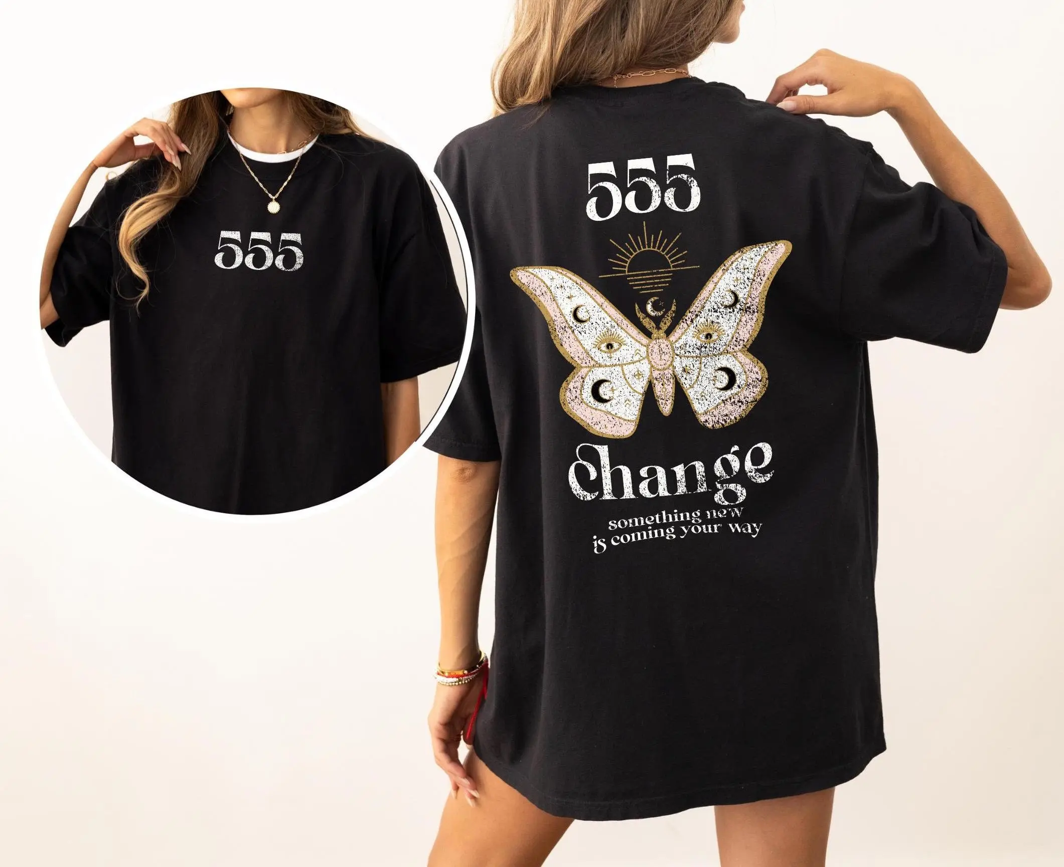 555 Change T Shirt Something New Is Coming Your Way Trend Angel Number Meaning Witch Spiritual Celestial