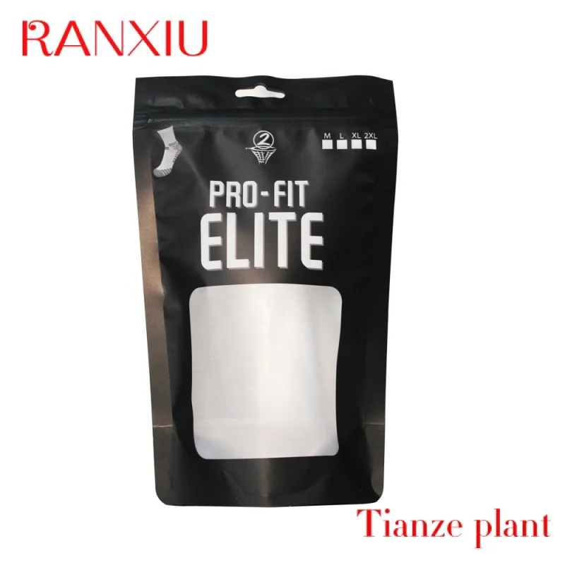 Zipper Plastic Package Bag, Stand Up Pouch, Socks Packaging, Pano Packaging, Underwear Packing, Customized