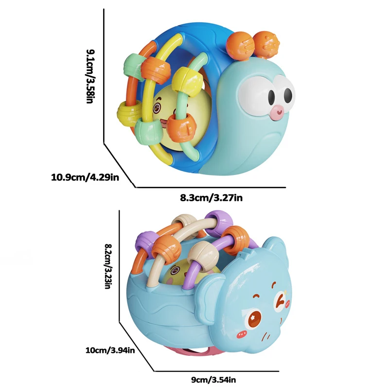 Palline per bambini Sonaglio Piumino Giocattolo Morbido Afferrare la mano Palla Giocattoli sensoriali educativi Attività Giocattoli striscianti per bambini 0 6 12 mesi