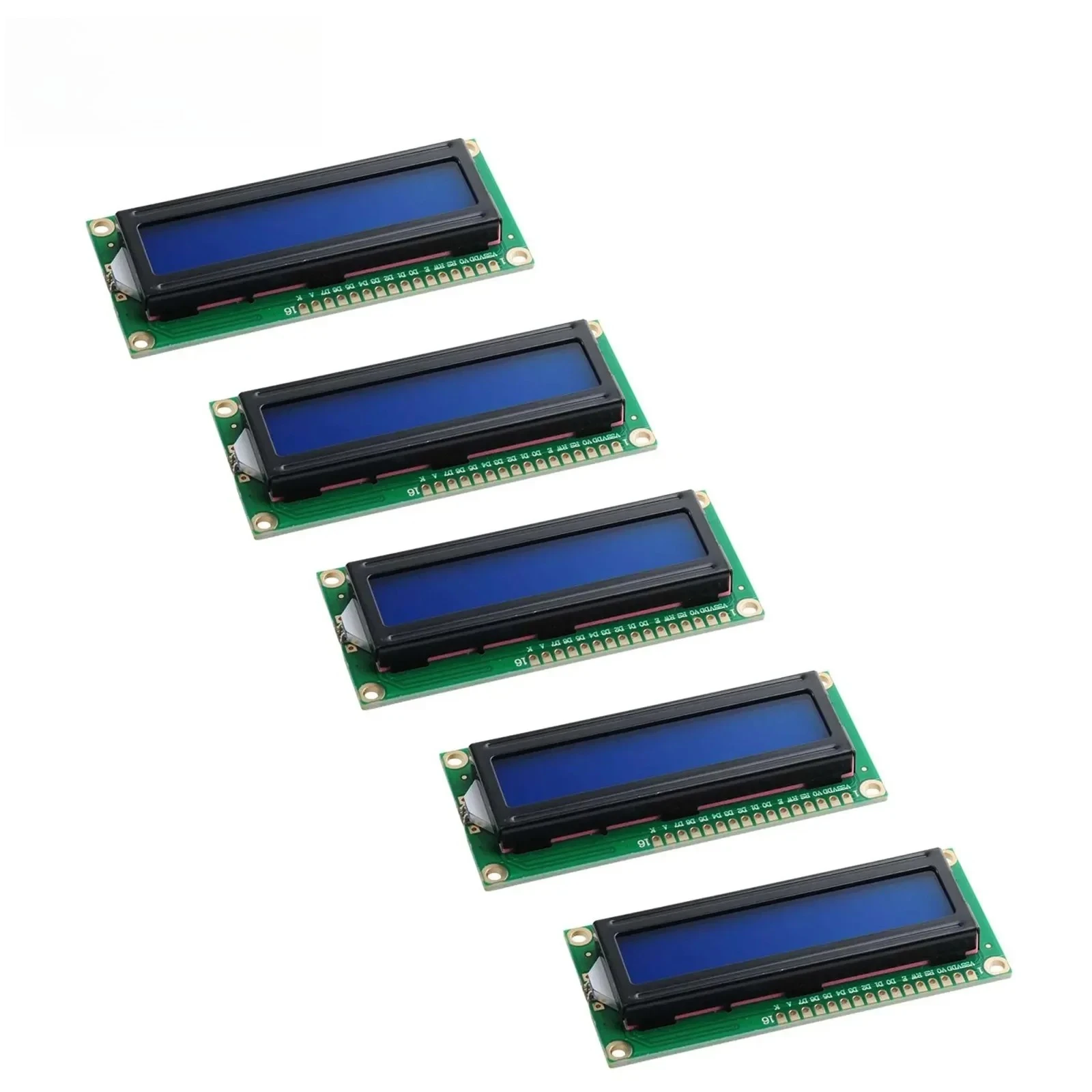 1/2/5PCS LCD1602 1602 LCD Module Blu Screen 16x2 Character LCD Display PCF8574T PCF8574 IIC I2C Interface 5V for Arduino