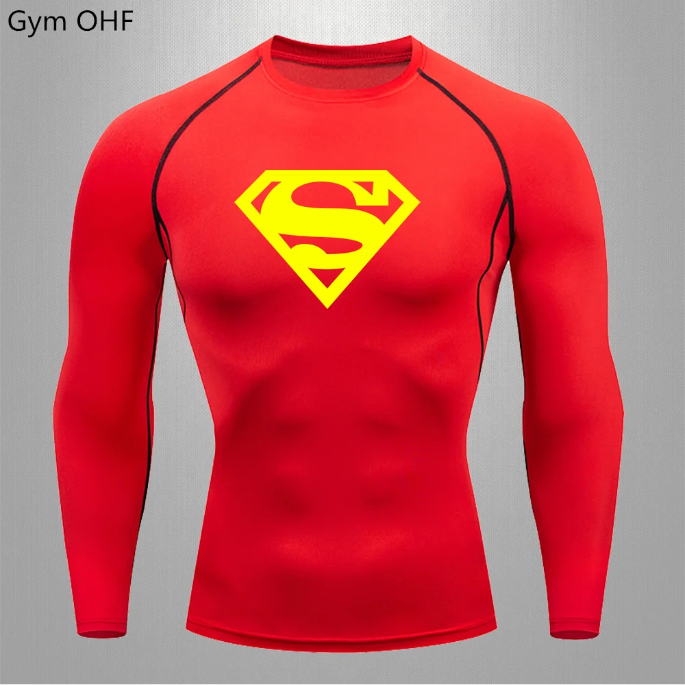 Men Training Jogging Shirts Compression Running T Shirt Sportswear Quick Dry Rashgard Fitness Tight Long Gym Sleeve Sport Tshirt