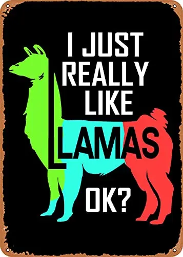 

Llama Like Camel Lama Vintage Look Metal Sign Patent Art Prints Retro Gift 8x12 Inch