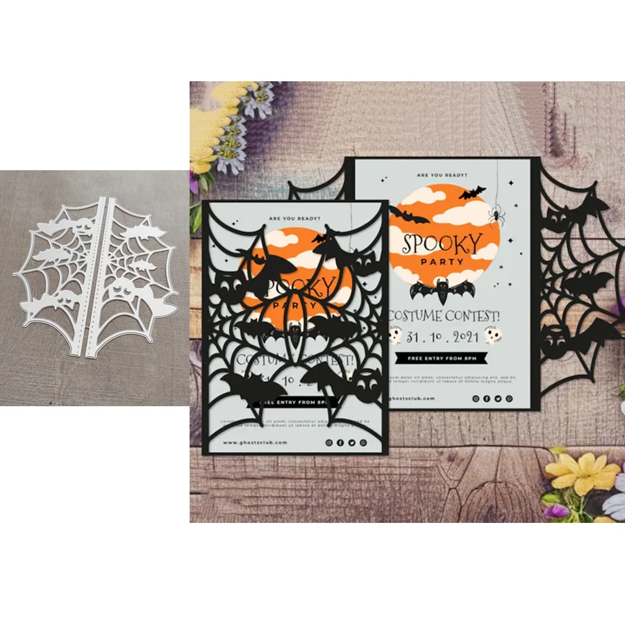 Halloween Dies Bats Bat animals Cuts for Card Making Scrapbooking Dies Metal Couple Cutting Dies new Craft Border Dies