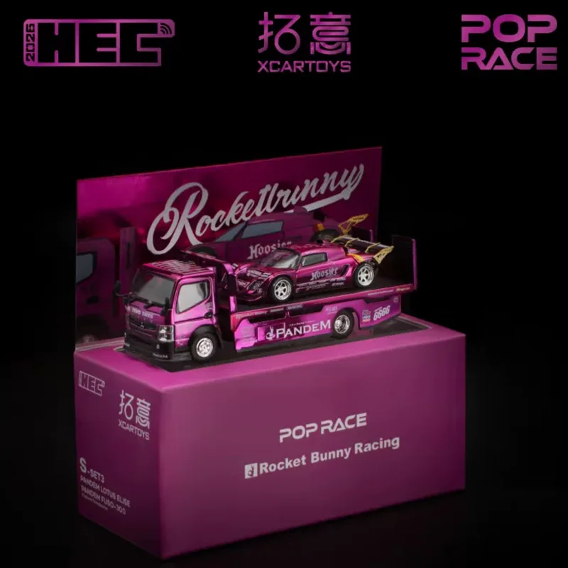 XCARTOYS POP RACE 1:64 Porsche RWB 930 & Lotus Elise Pandem Rocket