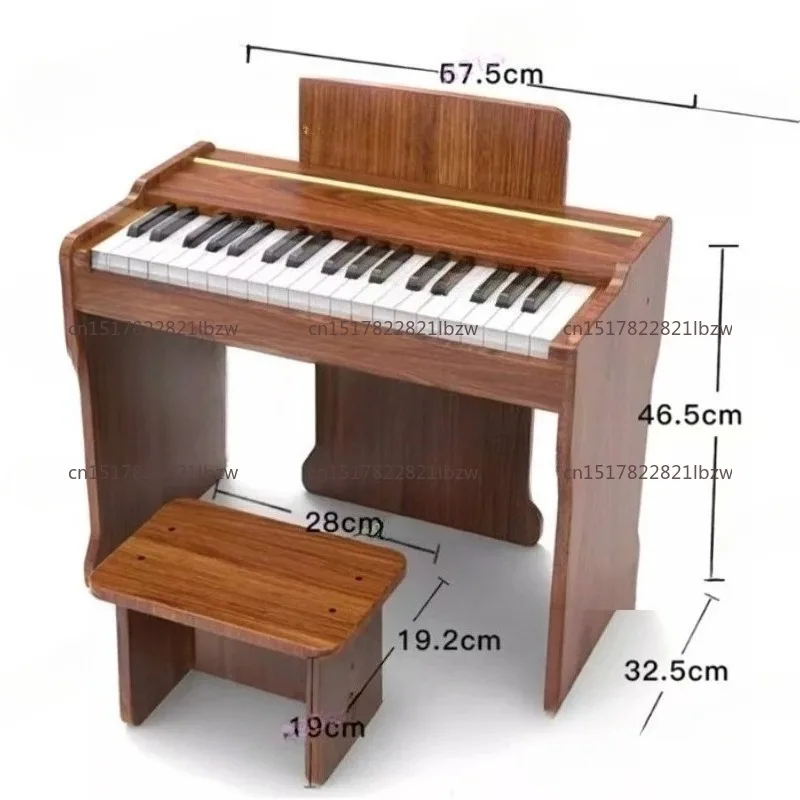 37-Key electronic organ Children play small piano Enlightenment beginner's introduction Mini wooden electronic piano