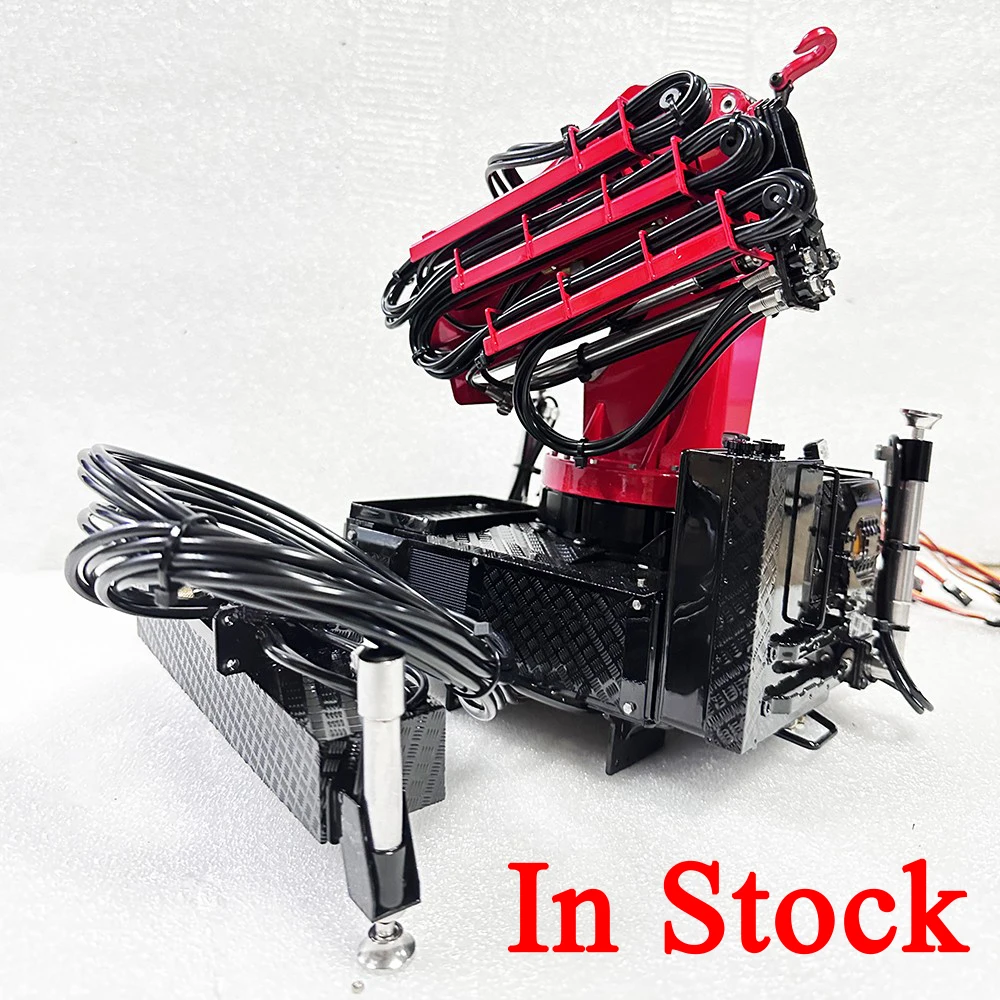 

Hydraulic 7 Way Valve Truck Mounted Crane LS-A0014 Upgrade Modified Crane Suitable for 1/14 Truck Remote Control Car Model Toy