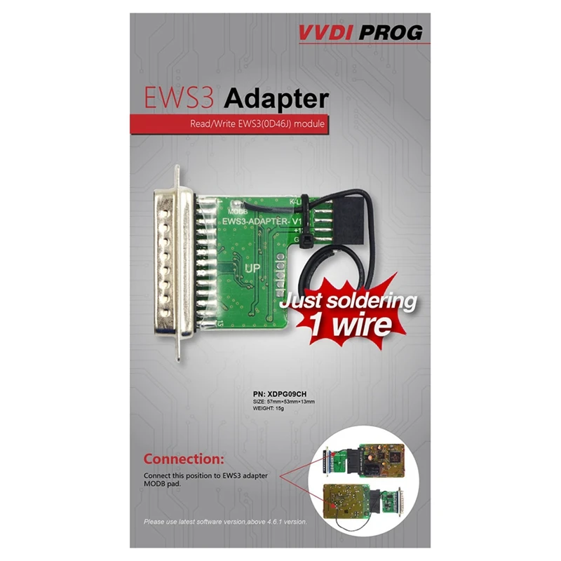 Adapter Green Adapter Adapter Parts For Xhorse EWS3 Adapter For VVDI Prog Programmer