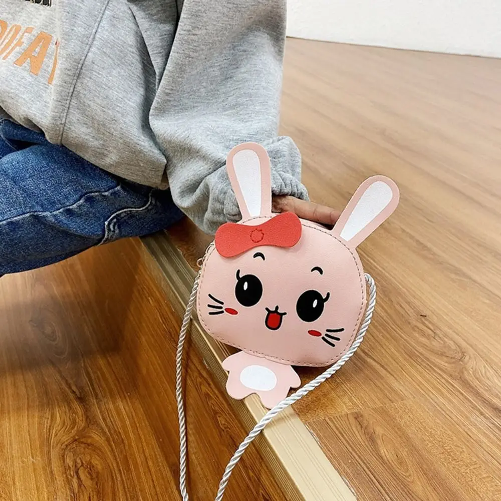 Kids Cute Rabbit Shoulder Bag Girls Crossbody Bag Messenger Bag PU Leather Small Handbag Bags Coin Purse