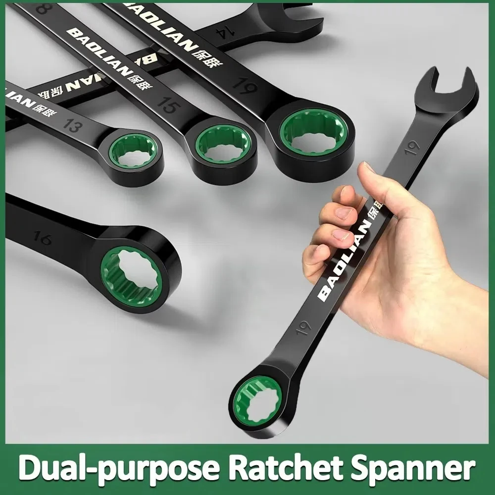 

Universal 6-19MM Combination Wrench Open-end Dual-purpose Ratchet Spanner Manual Spanners Car Repair Tool