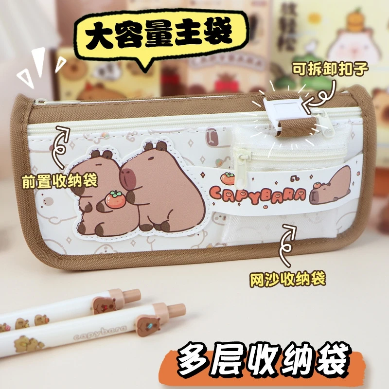 

Pencil Case for School Students Large Capacity Multi-functional Portable Pencil Pouch Cartoon Stationery Organizer Storage Bag