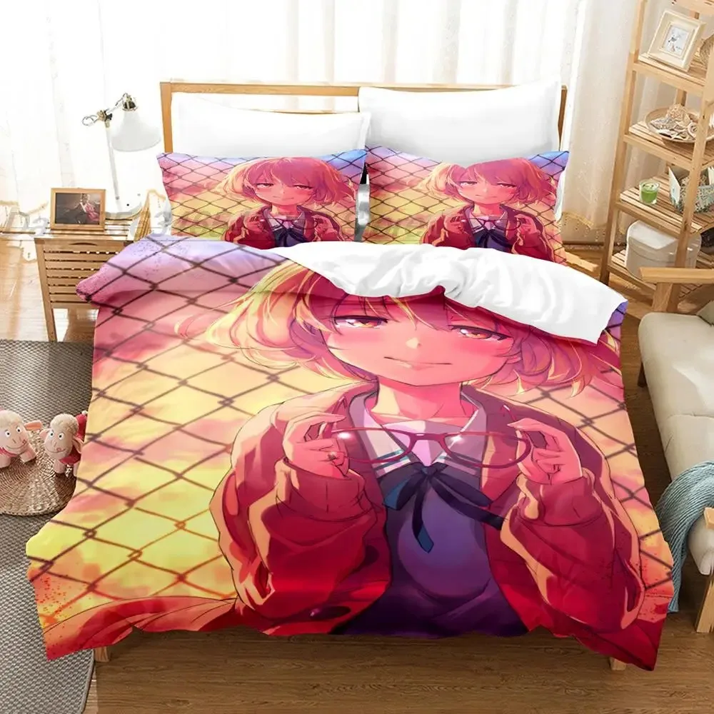 

Kuriyama Mirai Bedding Set Single Twin Full Queen King Size Bed Set Aldult Kid Bedroom Duvetcover Sets 3D conjunto de cama anime