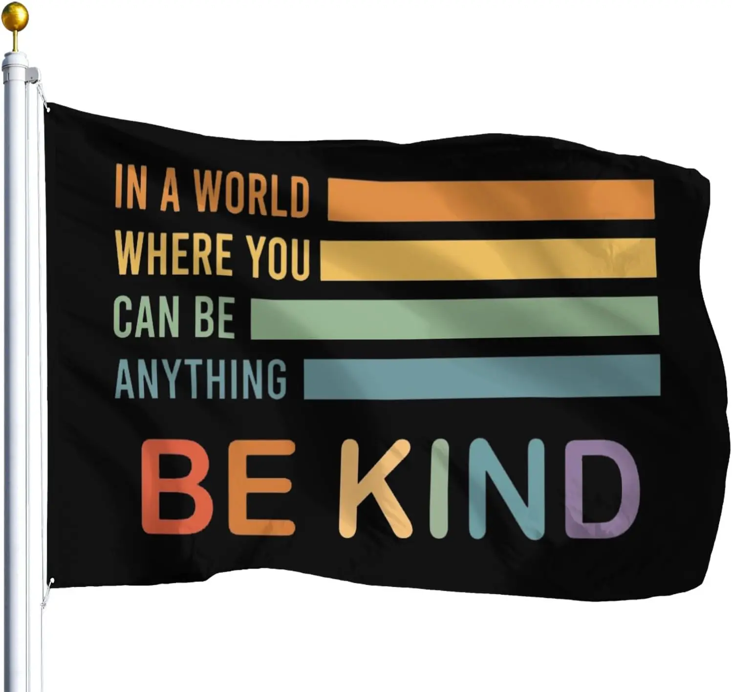 Flagicts 100% Polyester Be Kind In A World Where You Can Be Anything Be Kind Flags