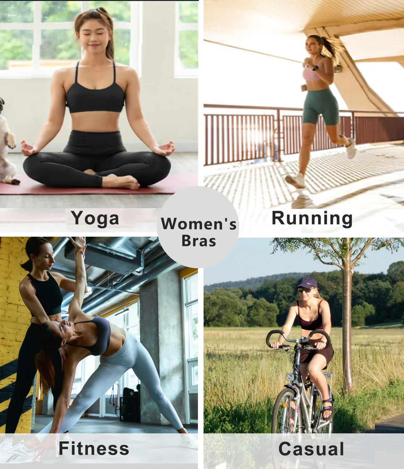 Superweicher Stoff-Sport-BH, hochwertige Yoga-Kleidung für Damen, Fitness-Lauf-BH, sexy gestrickter Träger-BH – Detail 7
