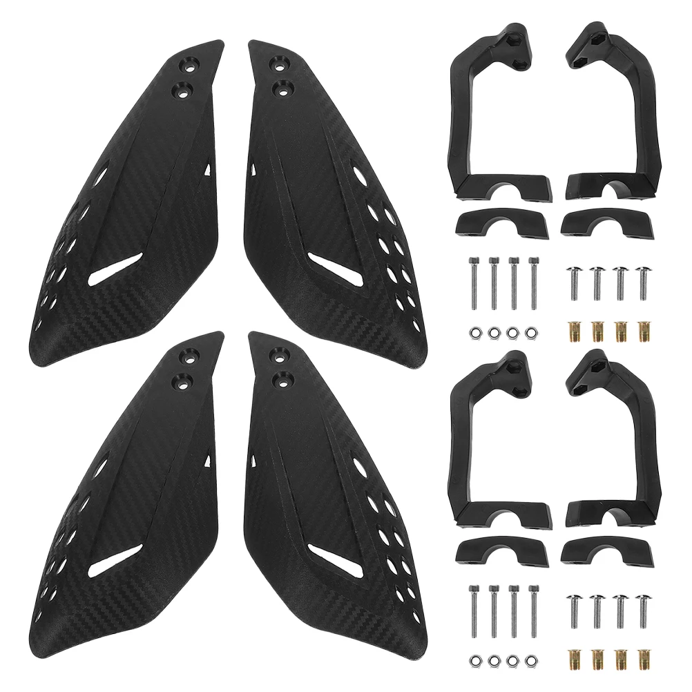 

2Pair Carbon Fiber Motorcycle Handguards Universal 22mm Durable Wind Lever Protector Handlebar Safety Shield