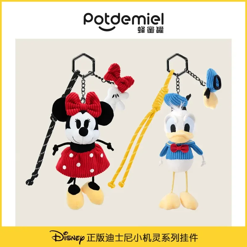 

Плюшевый брелок Potdemiel Original Disney с Микки Маусом, милая мягкая игрушка-подвеска для сумки, идеальный подарок на день рождения для девочки