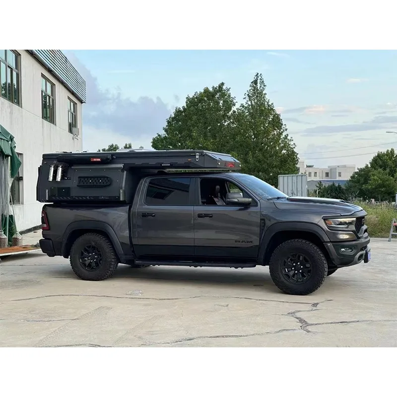 FL Custom Mini Caravan Flat Bed Ranger Pickup Truck Aluminum Canopy Popup Camper Expanded Waterproof Tent-Lightweight