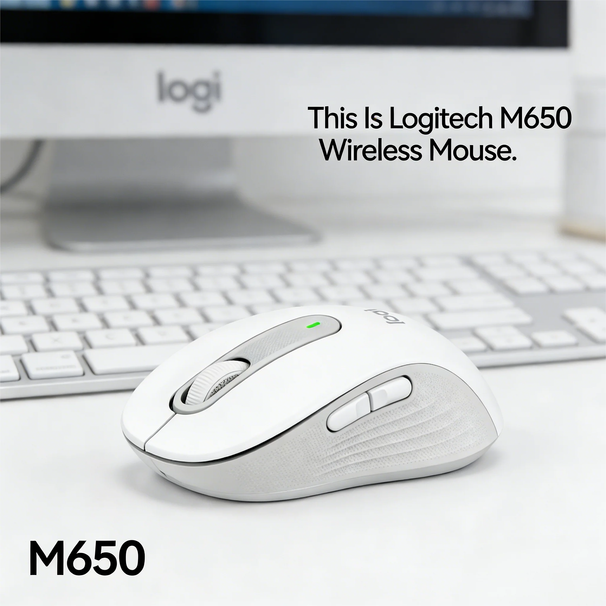 

M650 /M650L Medium-Small Hand Wireless Mouse Mobile Work Ergonomic Comfort Grip