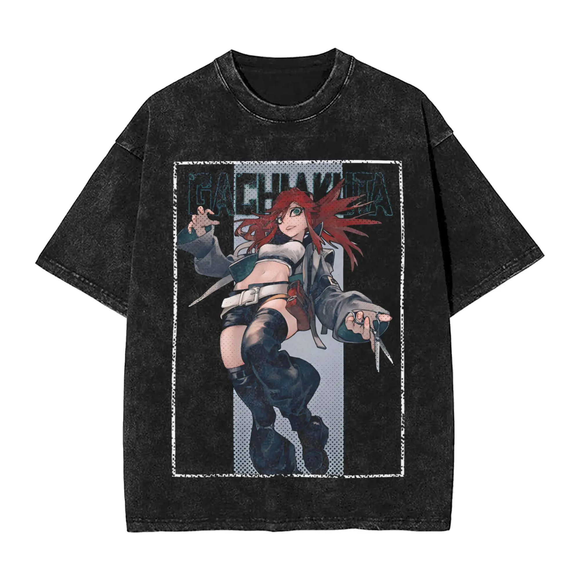Washed T Shirts Gachiakuta Riyo Reaper Anime Novelty T-Shirts Oversize  Streetwear Short Sleeve Graphic Tops Tees Men Women